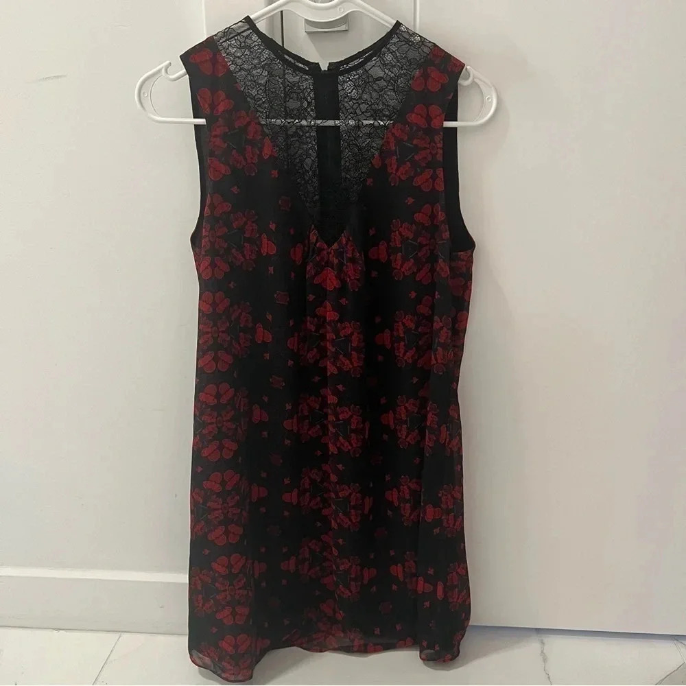 Alice + Olivia Lotus Flower Printed Sleeveless Dress- Size 0; Like New